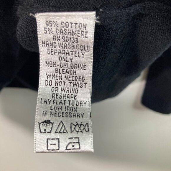 Womens Joan Rivers Turtleneck Sweater Cotton Cashmere Black M Long Sleeve - Picture 7 of 8